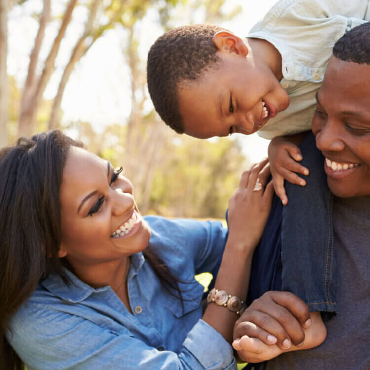 image of a family of three affordable apartments smyrna ga